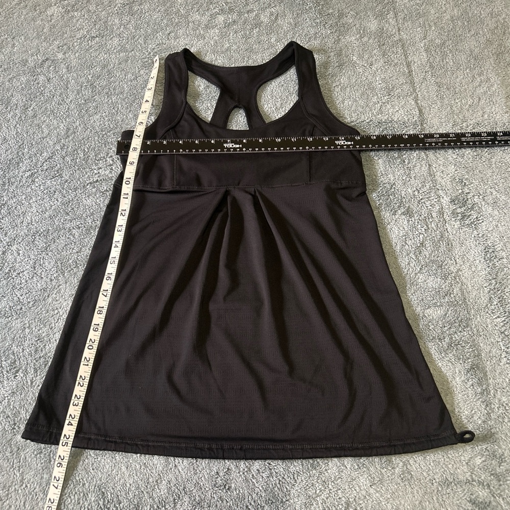 Old Navy Active Loose Fit Black Racerback Tank Top with Built-in Bra - Picture 7 of 7
